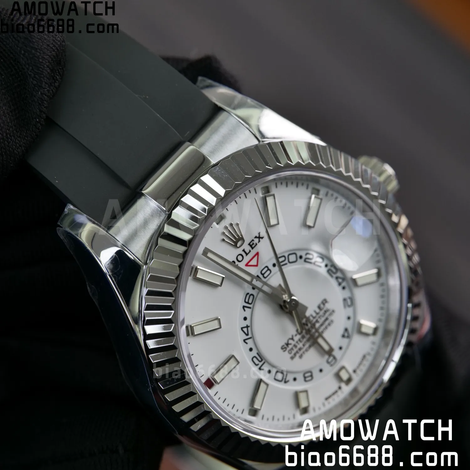 Rolex Sky-Dweller 336239 SS ZF 1:1 Best Edition White Dial on Oysterflex Strap A23J (Gain Weight) 61 d19cd9366a0b6c1 AMO Watch