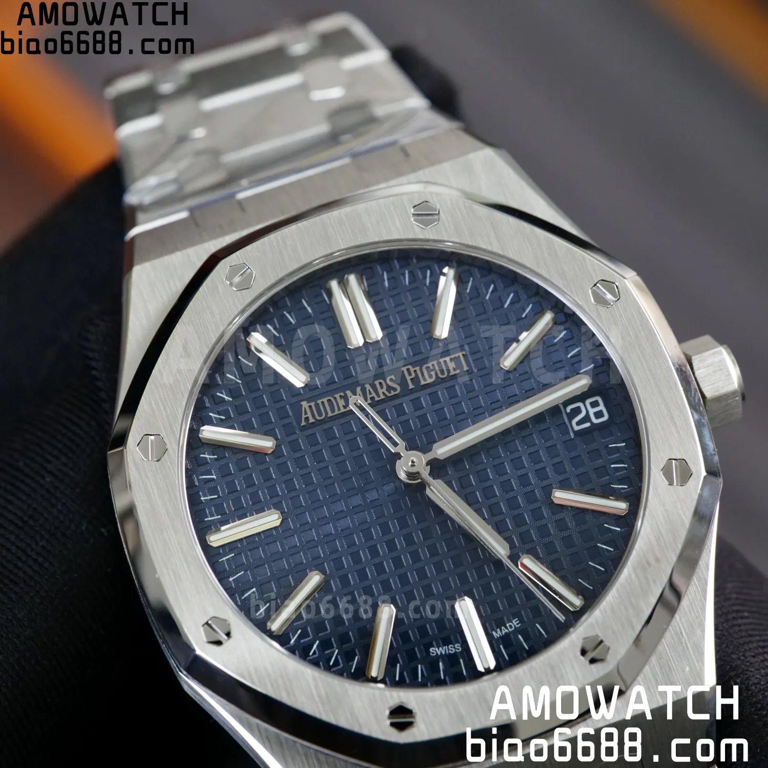 AP Royal Oak 41mm 15510ST SS APS Factory 1:1 Best Edition Blue Dial on SS Bracelet SA4302 Super Clone 81 d6e56b5d38e73ff AMO Watch