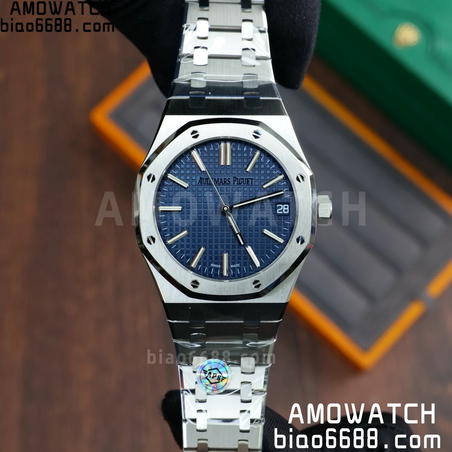 AP Royal Oak 41mm 15510ST SS APS Factory 1:1 Best Edition Blue Dial on SS Bracelet SA4302 Super Clone 71 fd79d651887c851 AMO Watch