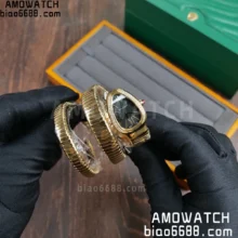 BVLGARI SERPENTI YG BVF 1:1 Best Edition Black Dial on YG Bracelet ETA Quartz