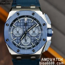 AP Royal Oak Offshore 43mm 26420 SS DDF 1:1 Best Edition Blue Dial on Blue Rubber Super Clone 4401