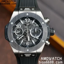 HUBLOT Big Bang Unico 42mm SS BBF 1:1 Best Edition Skeleton Dial on Black Rubber Strap A1280 V2