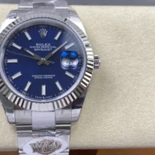 Rolex DateJust 41 126334 WKD 1:1 Best Edition Blue Dial on Oyster Bracelet JH3235 (Free Sprung)