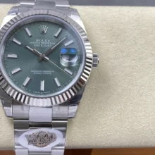 Rolex DateJust 41 126334 WKD 1:1 Best Edition Green Dial on Oyster Bracelet JH3235 (Free Sprung)