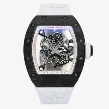 RICHARD MILLE RM055 NTPT ZF 1:1 Best Edition White Bezel WhiteCrown on White Rubber Strap RMUL2 Super Clone V3