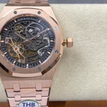 AP Royal Oak 41mm Skeleton 15407 RG THB Factory 1:1 Best Edition Skeleton Dial on RG Bracelet A3132 V3 (Free Sprung)