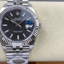Rolex DateJust 41 126334 WKD 1:1 Best Edition Black Dial on Jubilee Bracelet JH3235 (Free Sprung)