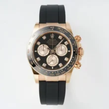 Rolex Daytona 126515 ERF Best Edition Black/RG Diamonds Dial on Oysterflex Strap JH4131 (Free Sprung)