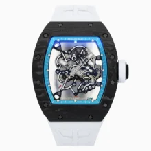 RICHARD MILLE RM055 NTPT ZF 1:1 Best Edition Blue Bezel White Crown on Rubber Strap RMUL2 Super Clone V3