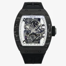 RICHARD MILLE RM055 NTPT/Ti ZF 1:1 Best Edition White Bezel White Crown on Black Rubber Strap RMUL2 Super Clone