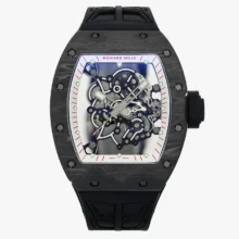 RICHARD MILLE RM055 NTPT ZF 1:1 Best Edition White Bezel Red Crown on Black Rubber Strap RMUL2 Super Clone V3