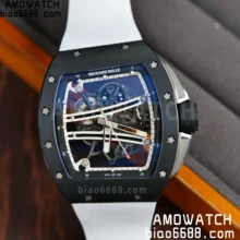 RICHARD MILLE RM61-01 RM6101 A9F 1:1 Best Edition Black Bezel on White Rubber Strap RMUL3 Free Sprung