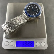 OMEGA Seamaster Diver 300M SS ORF 1:1 Best Edition Blue Ceramic Gray Dial on SS Bracelet  (Free Spring)