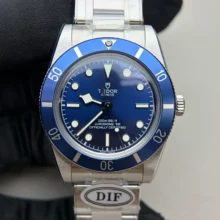 Tudor Heritage Black Bay M79000N 37mm SS DIF 1:1 Best Edition Blue Dial Blue Bezel on SS Bracelet DD2824