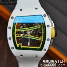 RICHARD MILLE RM61-01 RM6101 A9F 1:1 Best Edition White Bezel on White Rubber Strap RMUL3 Free Sprung