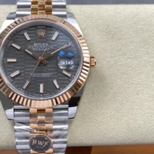 Rolex DateJust 41 126331 RWF 1:1 Best Edition Gray Textured Stick Dial on Jubilee Bracelet JH3235 (Free Sprung)