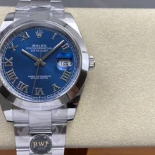 Rolex DateJust 41 126200 RWF 1:1 Best Edition Blue Roman Dial on Oyster Bracelet JH3235 (Free Sprung)