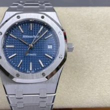 AP Royal Oak 39mm 15300 SS ZF 1:1 Best Edition Blue Textured Dial on SS Bracelet SA3120 Super Clone