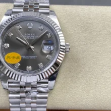ROLEX DateJust 41mm SS 126334 VSF 1:1 Best Edition 904L Steel Gray Diamond Dial on Jubilee Bracelet  V2s (Free Sprung)