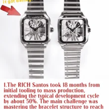 Comparison Evaluation：Cartier Santos Skeleton SS RICH