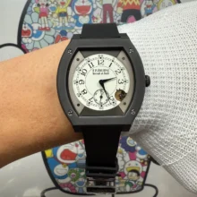 F.P.Journe Elegante PVD FPJF Best Edition White Dial on Black Rubber Strap Quartz