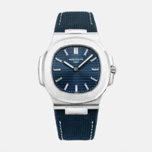PP Nautilus 5810 PPF Best Edition Blue Dial on BlueStrap A240