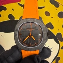 PP Aquanaut 5167 Orange DIW SONIC Factory SF 1:1 Best Edition Black Dial On Orange Nylon Strap DD324